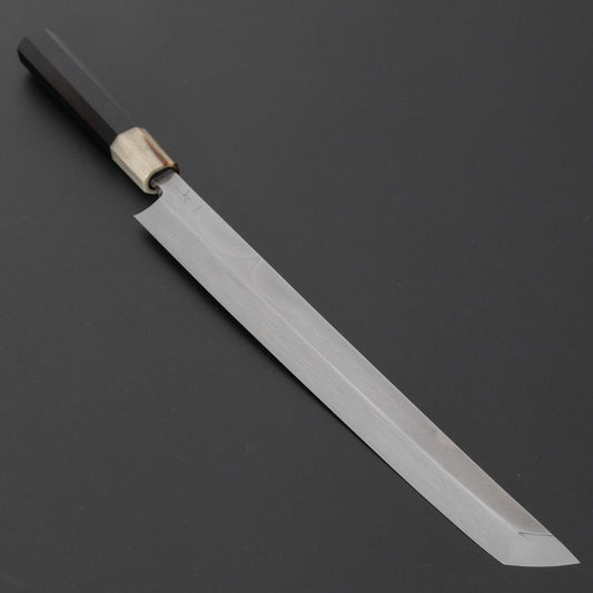 Hitohira Togashi White #2 Fuji Mizu Honyaki Yanagi Sakimaru 300mm Ebony Handle (Old Stock)