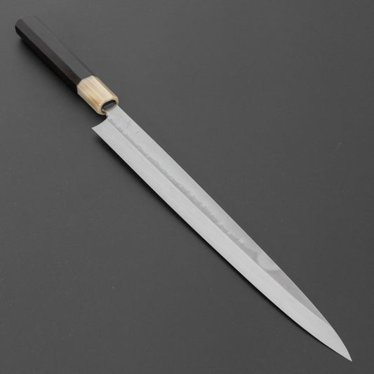 ひとひら 富士 水本焼 白二鋼 ふぐ引き 300mm 黒檀柄