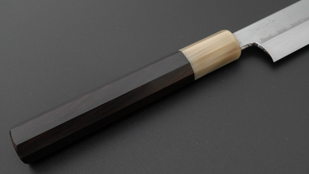 Hitohira Togashi White #2 Mizu Honyaki Fugubiki 300mm Ebony Handle (Old Stock)