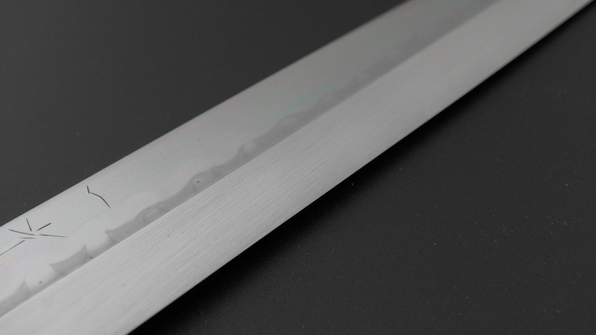 Hitohira Togashi White #2 Mizu Honyaki Fugubiki 300mm Ebony Handle (Old Stock)