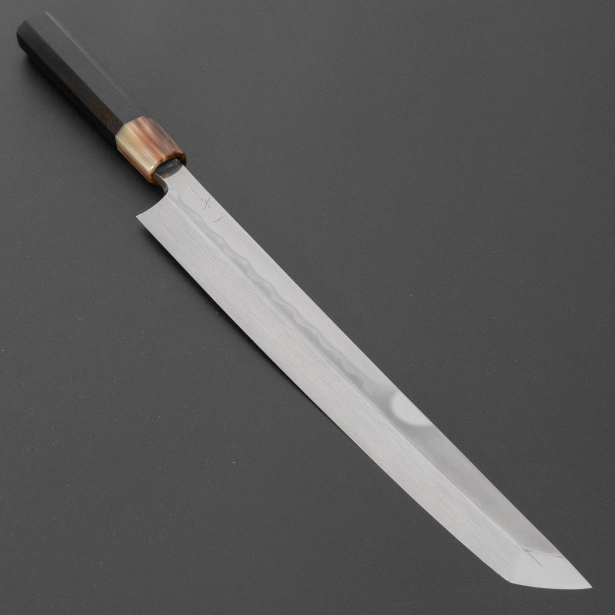 Hitohira Togashi Blue #2 Mizu Honyaki Yanagi Sakimaru 300mm Ebony Handle (Old Stock)