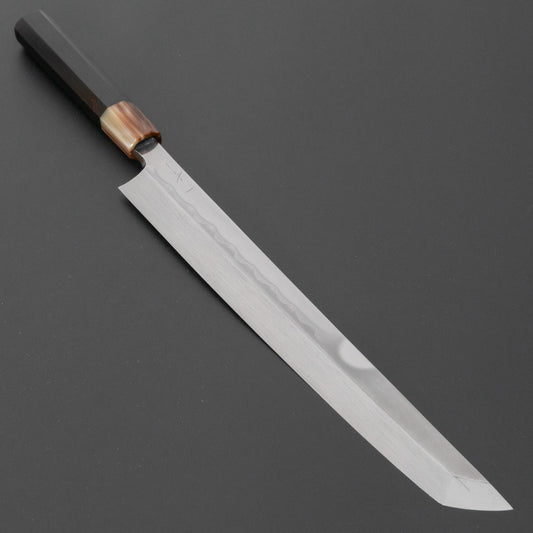 Hitohira Togashi Blue #2 Mizu Honyaki Yanagi Sakimaru 300mm Ebony Handle (Old Stock)