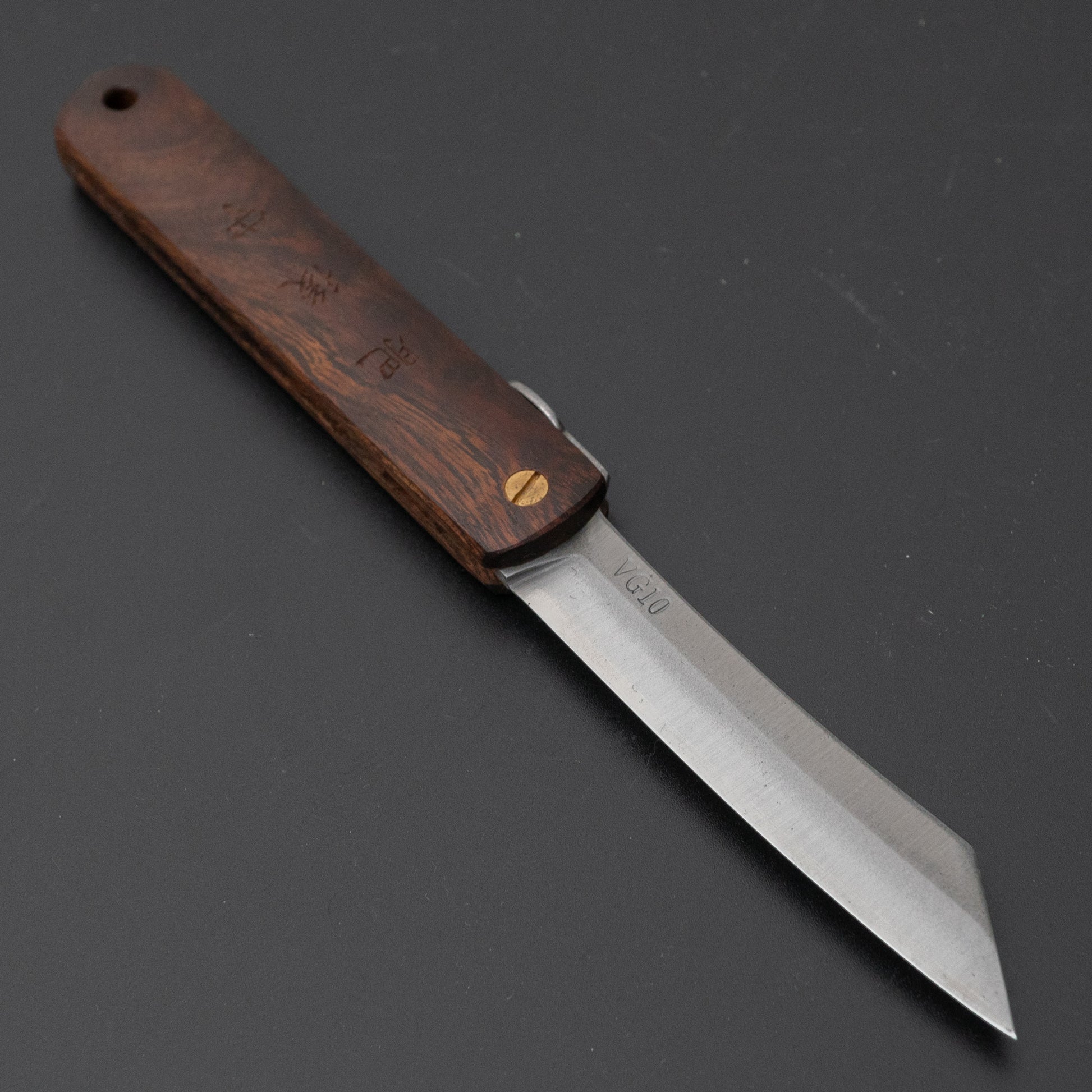 Higonokami VG10 Folding Knife Ironwood Handle - HITOHIRA
