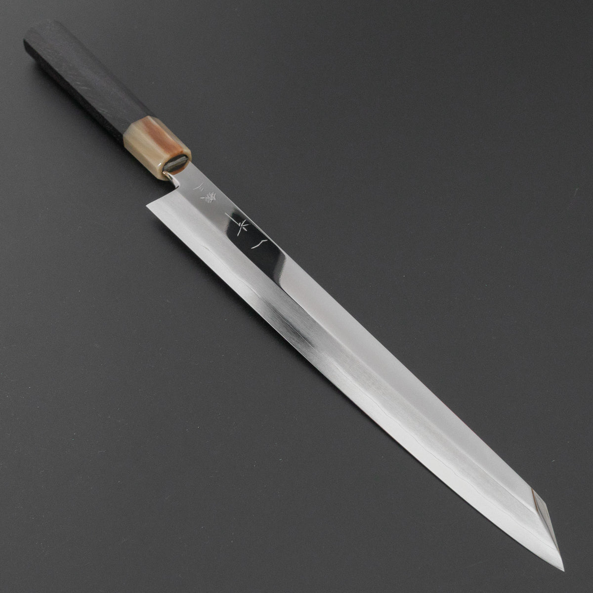 Hitohira Nakagawa Katsushiro Mirror Polished Silver #3 Kiritsuke Yanagiba 300mm Ebony Handle (Saya)