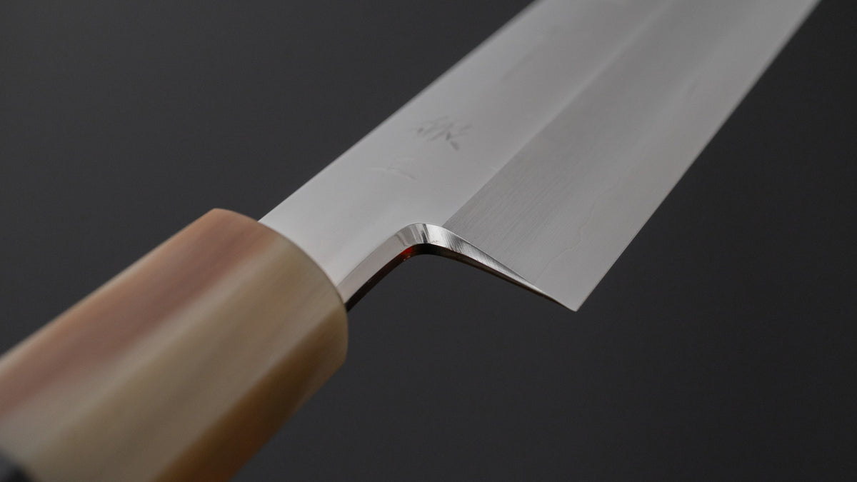 Hitohira Nakagawa Katsushiro Mirror Polished Silver #3 Kiritsuke Yanagiba 300mm Ebony Handle (Saya)