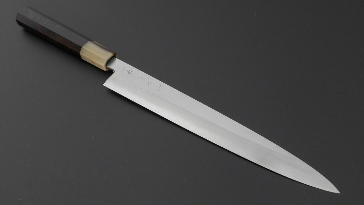 Hitohira Nakagawa Katsushiro Silver #3 Yanagiba 240mm Ebony Handle (Saya)