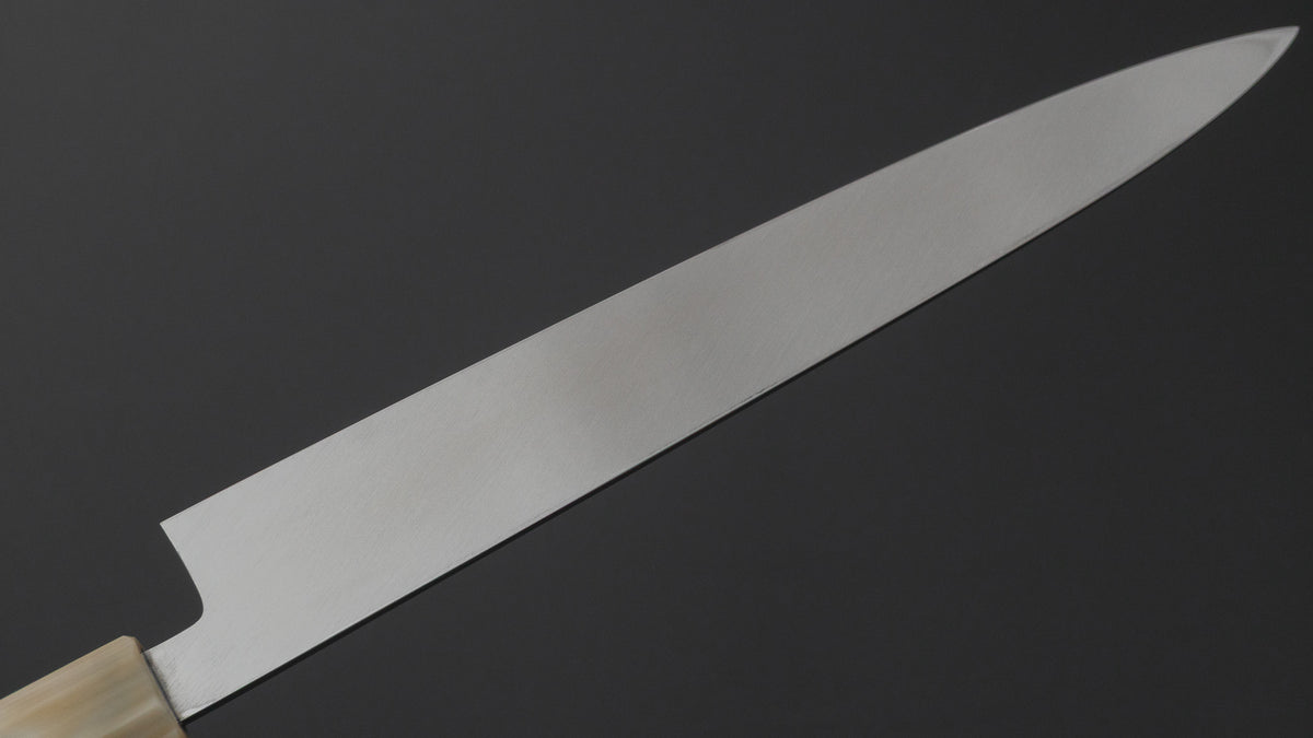 Hitohira Nakagawa Katsushiro Mirror Polished Silver #3 Yanagiba 240mm Ebony Handle (Saya)