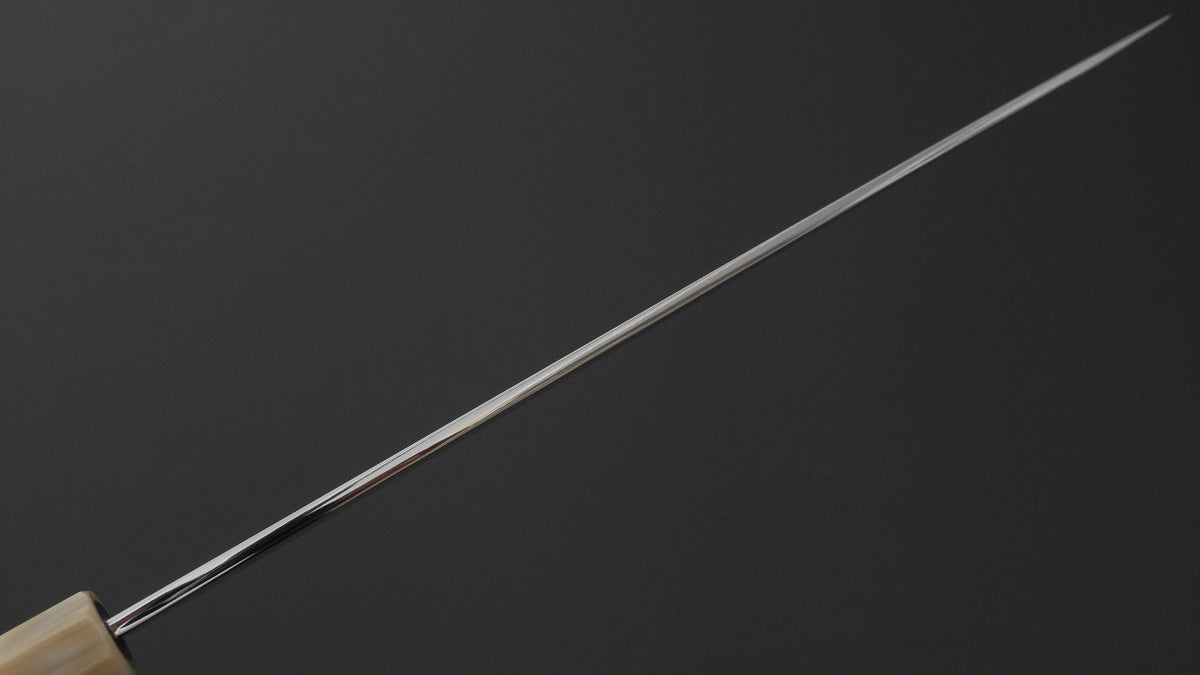 Hitohira Nakagawa Katsushiro Mirror Polished Silver #3 Yanagiba 240mm Ebony Handle (Saya)