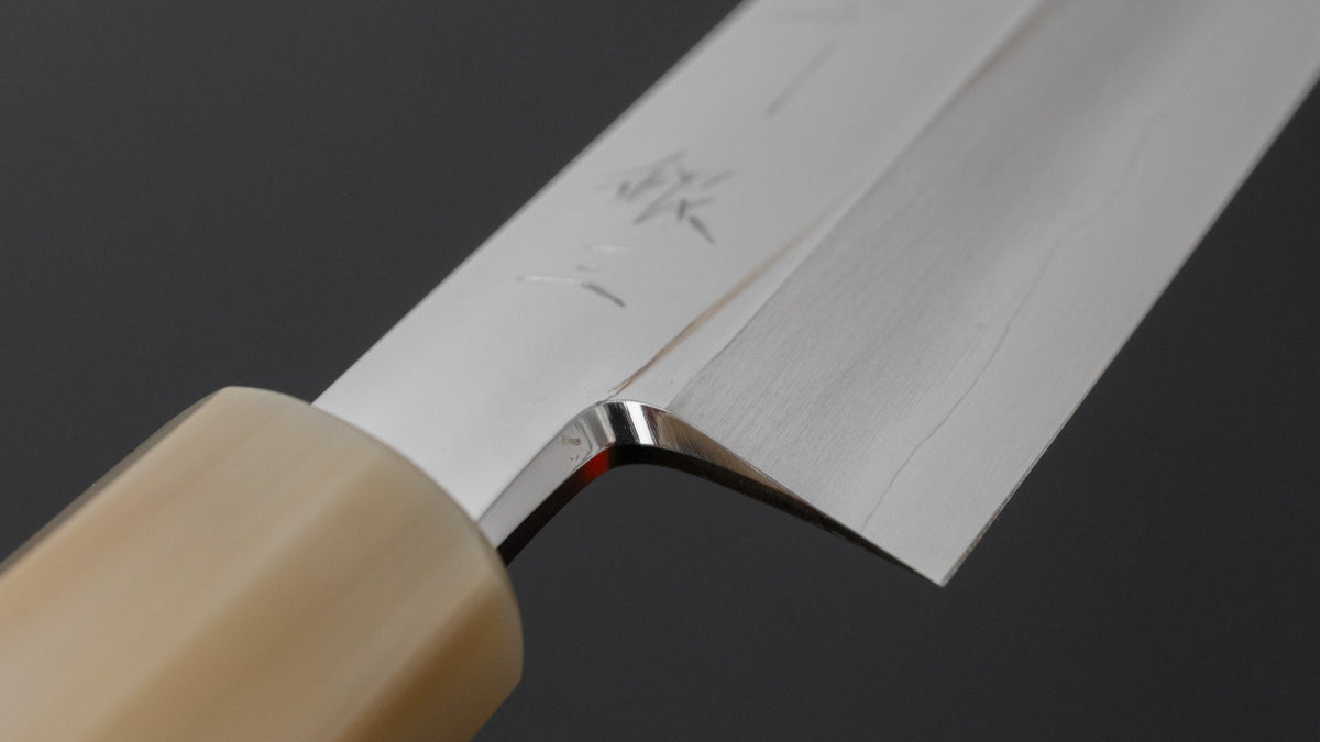 Hitohira Nakagawa Katsushiro Mirror Polished Silver #3 Yanagiba 240mm Ebony Handle (Saya)