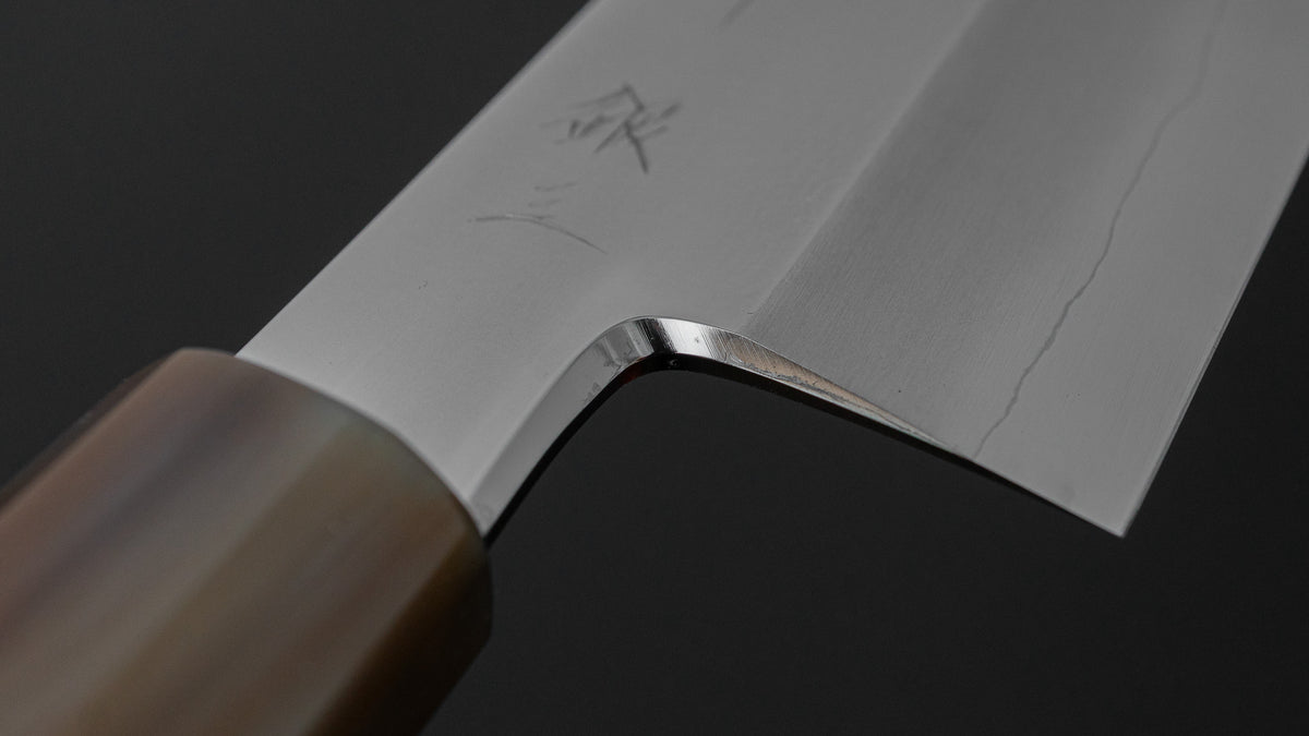 ひとひら 中川 勝四郎 鏡面 銀三 切付 240mm 黒檀柄