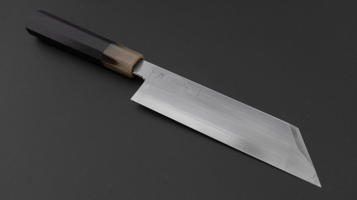ひとひら 中川 勝四郎 銀三 ムキモノ 180mm 黒檀柄