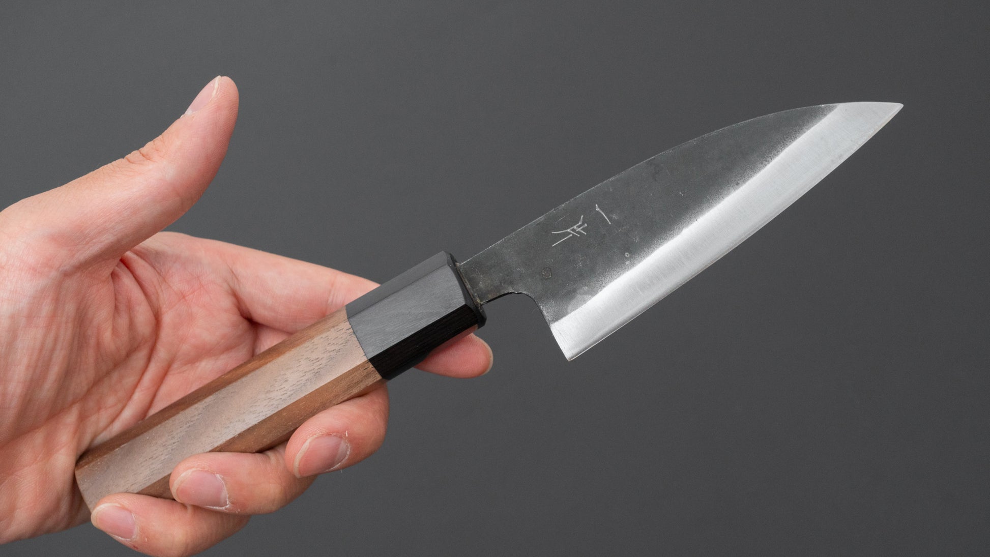 Hitohira Hizen Kurouchi Blue #1 Utility 105mm Walnut Handle