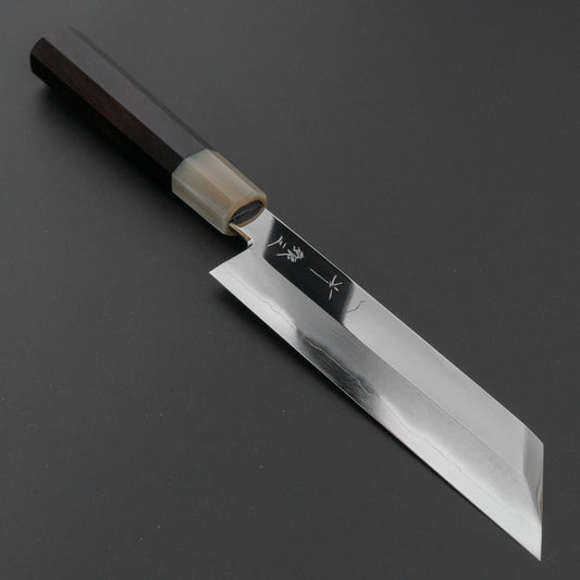 Hitohira Nakagawa Katsushiro Mirror Polished Silver #3 Mukimono 180mm Ebony Handle (Saya)