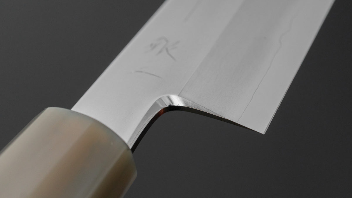 ひとひら 中川 勝四郎 鏡面 銀三 ムキモノ 180mm 黒檀柄