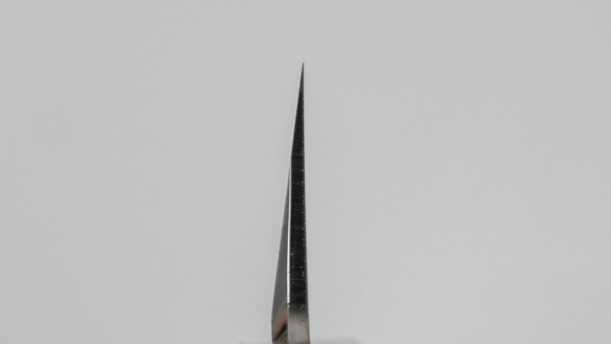ひとひら 中川 勝四郎 鏡面 銀三 ムキモノ 180mm 黒檀柄