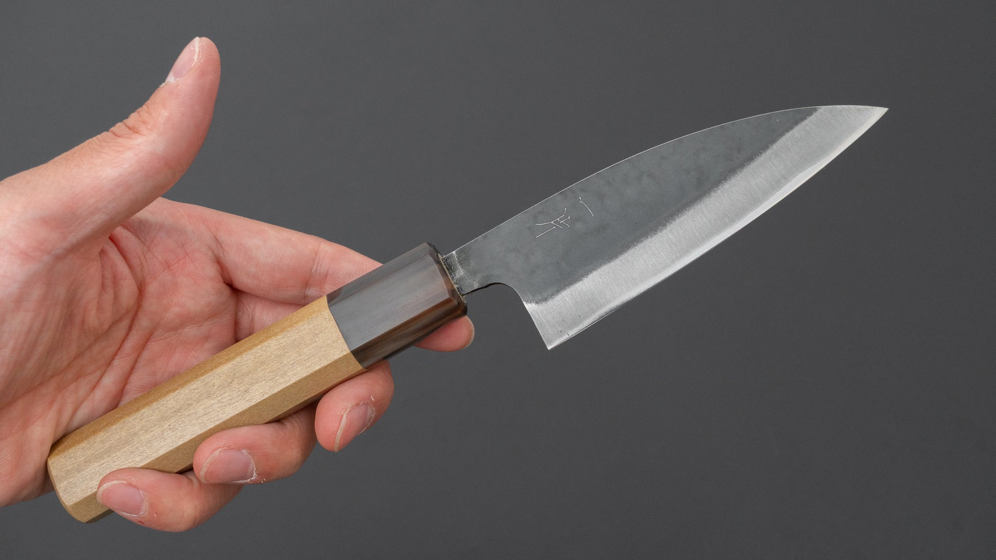 Hitohira Hizen Kurouchi Blue #1 Stainless Clad Utility 105mm Ho Wood Handle