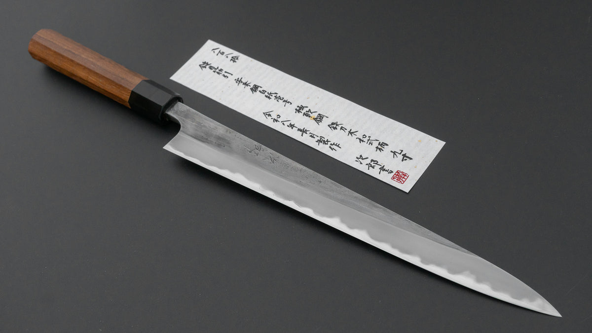 かじや次郎 鎚目 和式 筋引 270mm 太平鉄刀木柄 (#880)