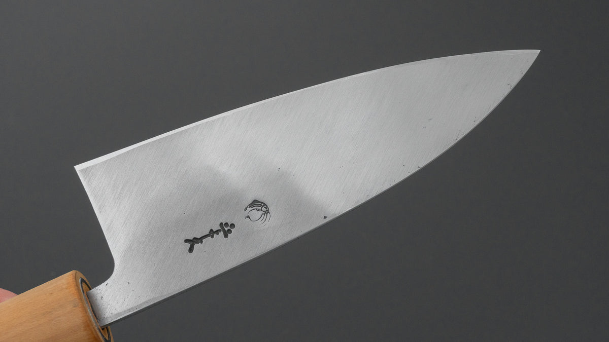 二唐刃物鍛造所 よし久 黒打 出刃 150mm 朴柄