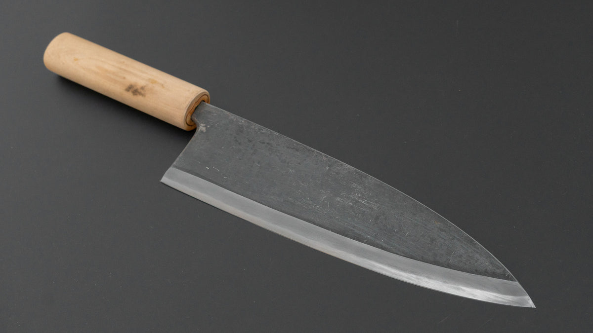 二唐刃物鍛造所 よし久 黒打 出刃 240mm 朴柄