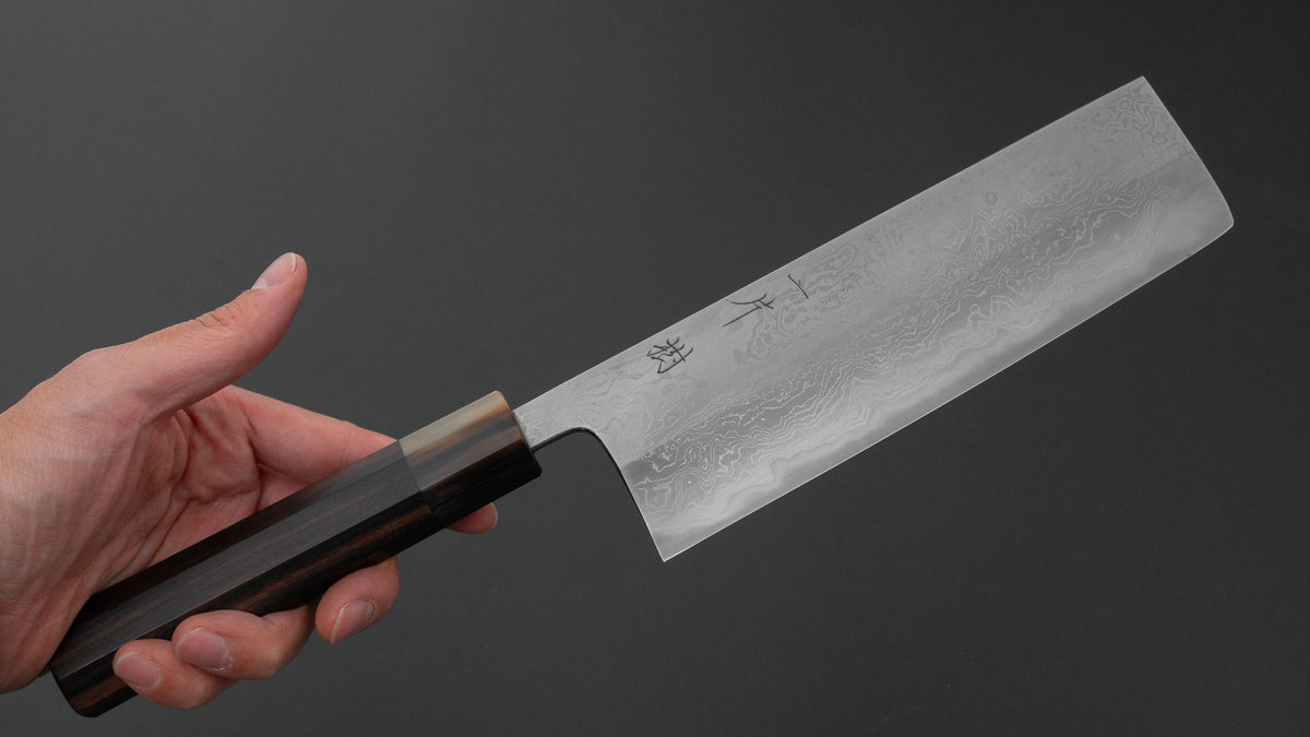 ひとひら 特打 田中 直樹 白一鋼 積層 菜切 180mm 太平縞黒檀柄