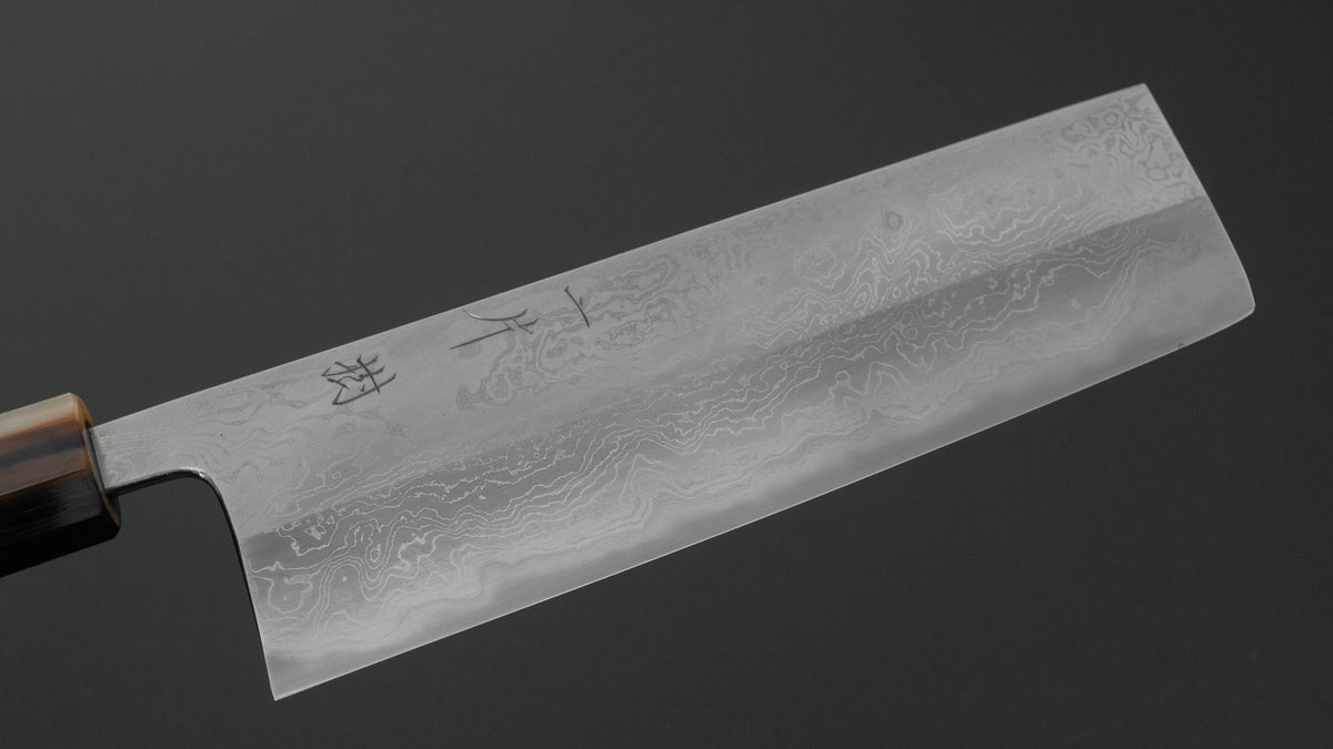 ひとひら 特打 田中 直樹 白一鋼 積層 菜切 180mm 太平縞黒檀柄