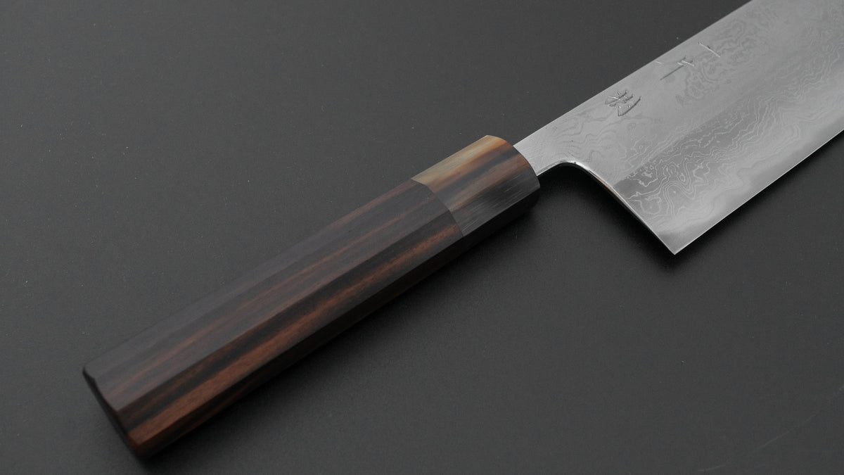 ひとひら 特打 田中 直樹 白一鋼 積層 菜切 180mm 太平縞黒檀柄
