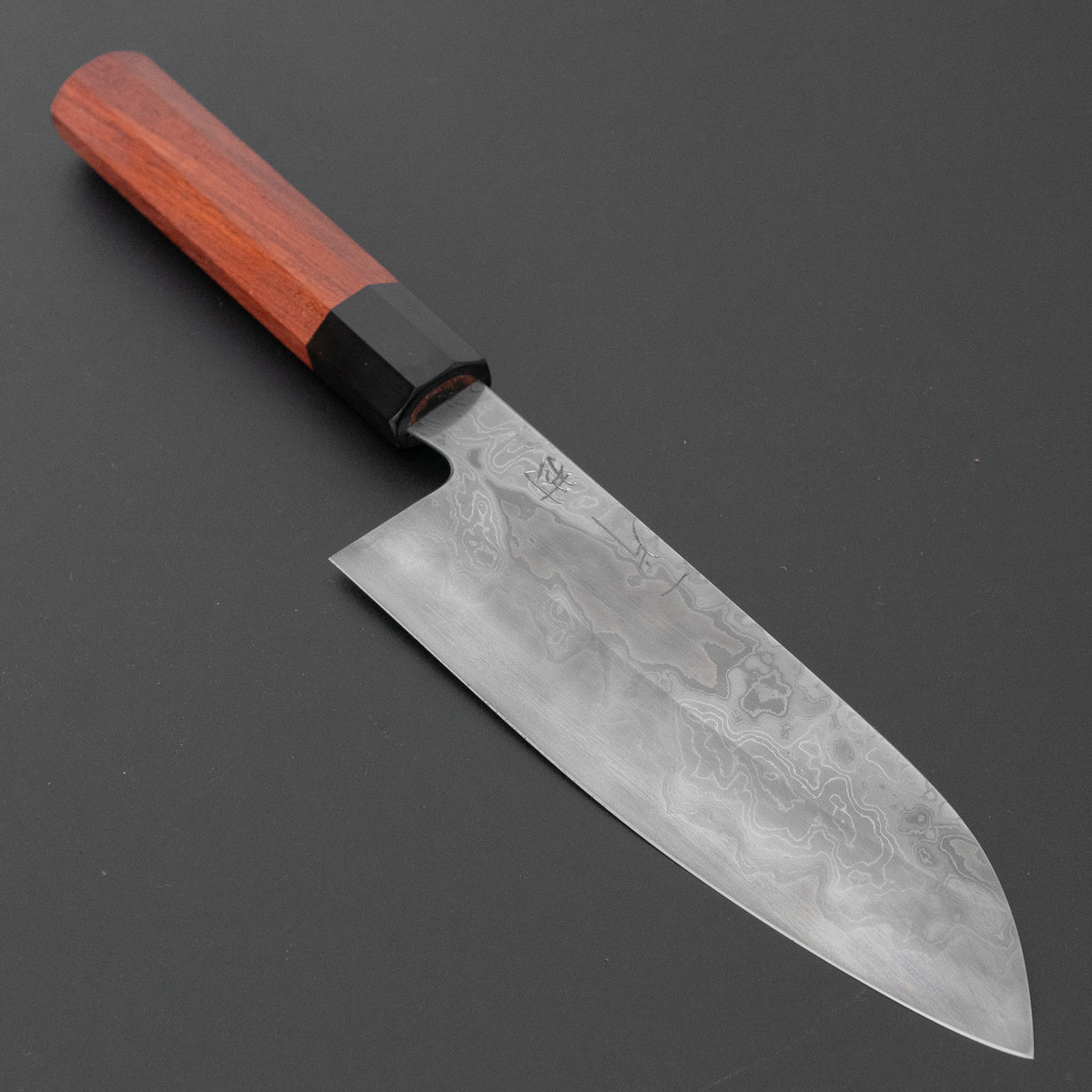 ひとひら 二唐鍛造 直樹 青二 積層 三徳 180mm 花梨柄