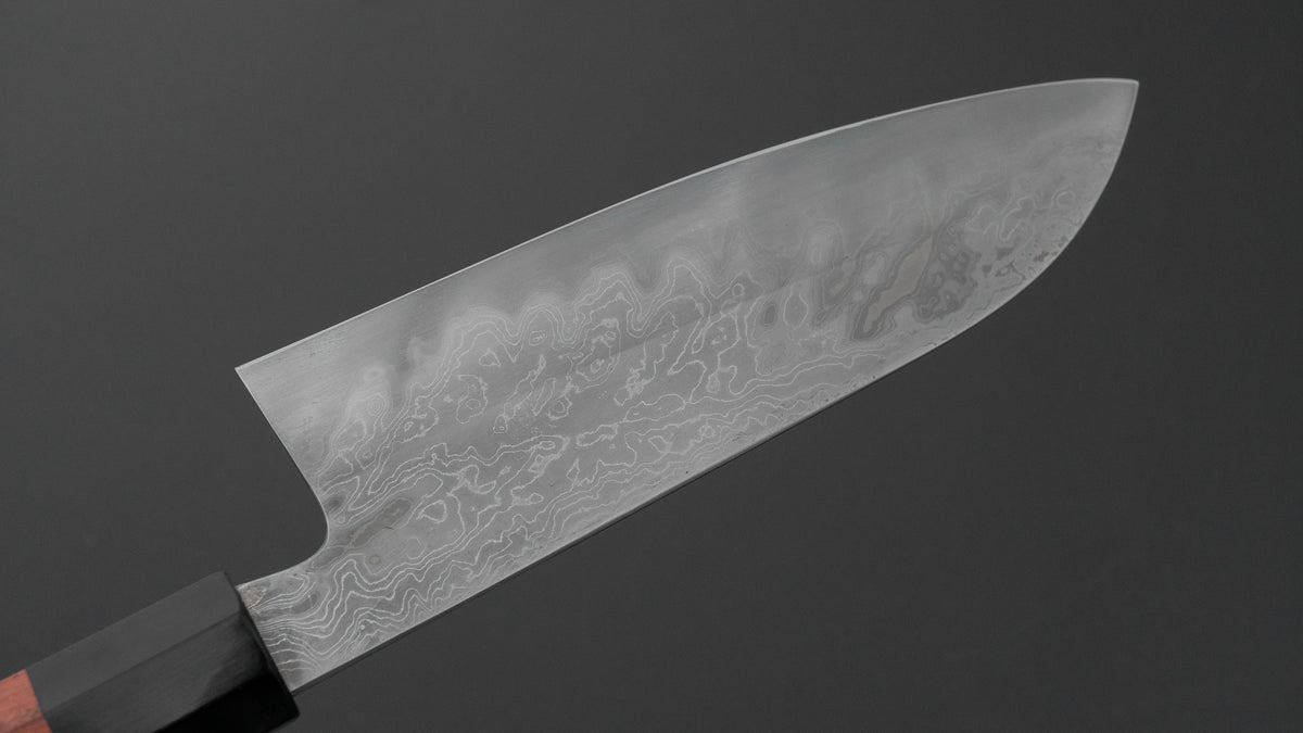 ひとひら 二唐鍛造 直樹 青二 積層 三徳 180mm 花梨柄