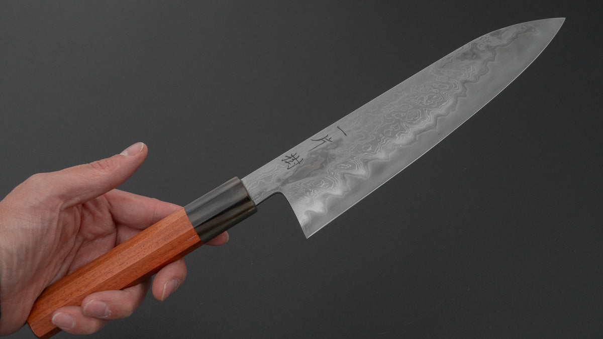 ひとひら 二唐鍛造 直樹 青二 積層 牛刀 210mm 花梨柄