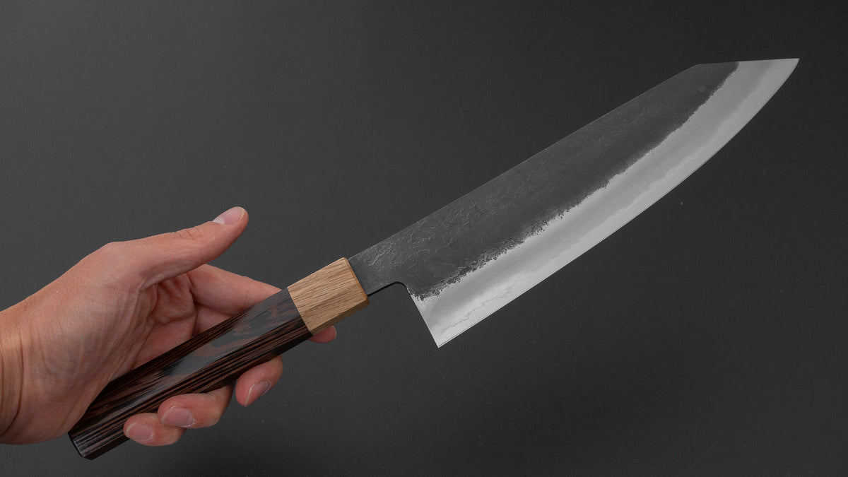 Hitohira Hinode Nashiji White #2 Stainless Clad Kiritsuke Gyuto 210mm Wenge Handle