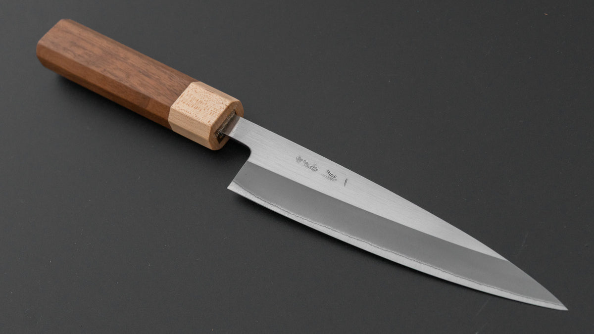 Hitohira TD Blue #2 Stainless Clad Migaki Petty 135mm Walnut Handle