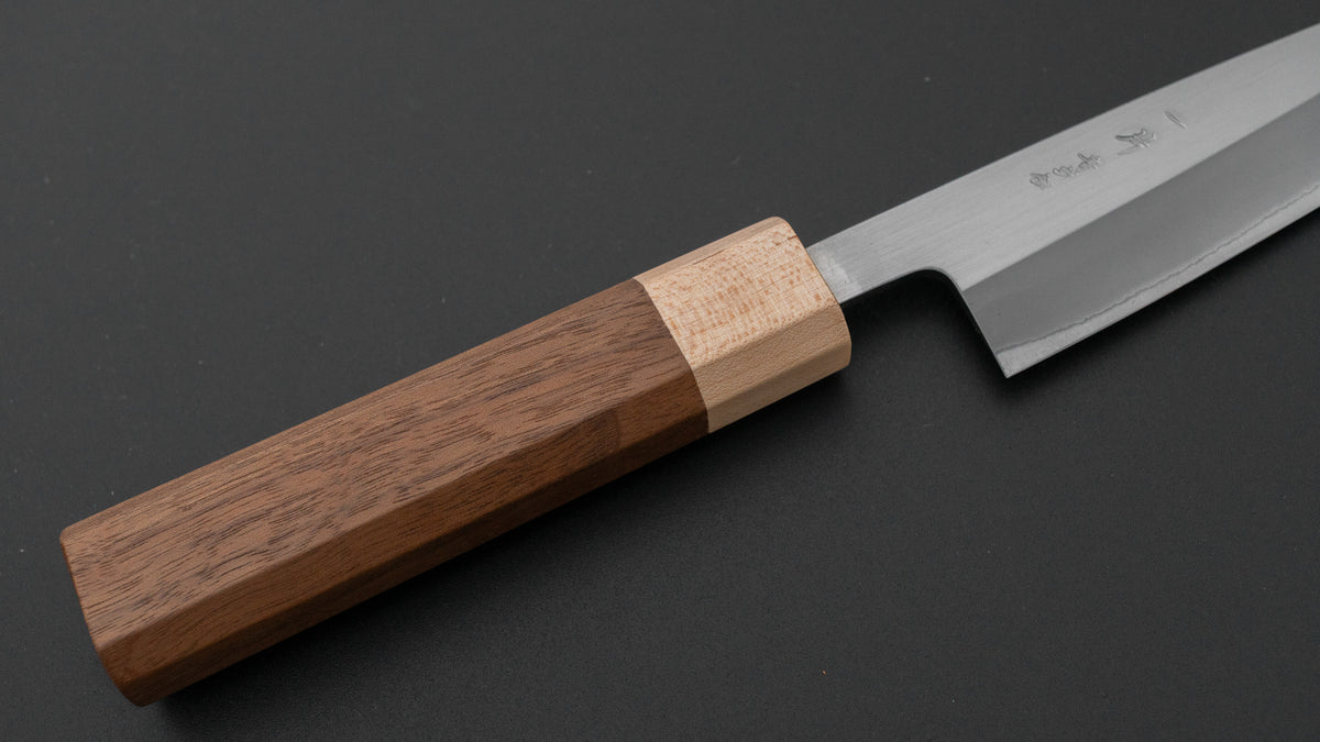 Hitohira TD Blue #2 Stainless Clad Migaki Petty 135mm Walnut Handle