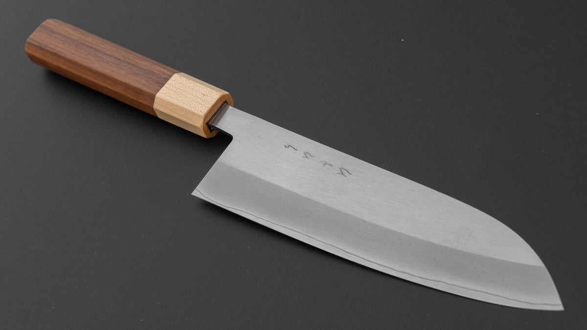 Hitohira TD SLD Migaki Santoku 165mm Walnut Handle