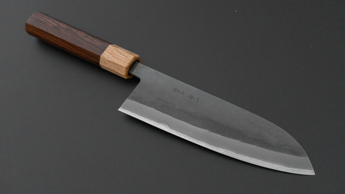 ひとひら TD 青二鋼 ステンレス 黒打 三徳 165mm ウェンジ柄