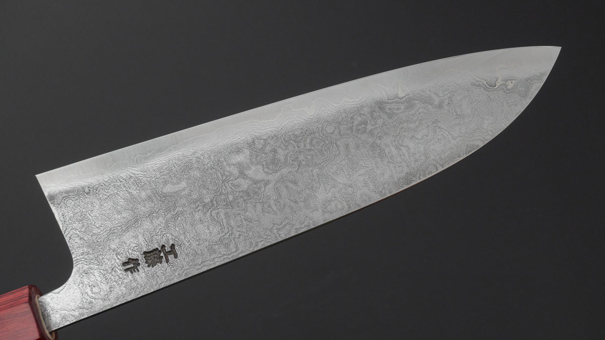 工藤刃物鍛造所 V金10号 積層 三徳 180mm 紫檀柄