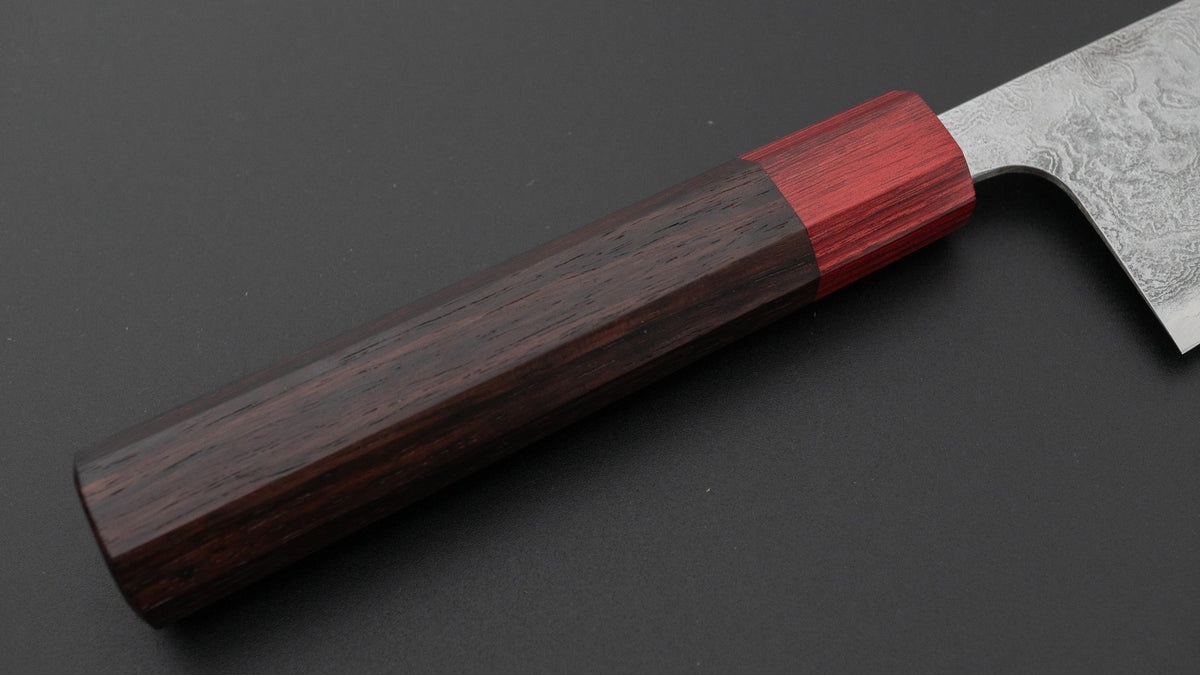 工藤刃物鍛造所 V金10号 積層 三徳 180mm 紫檀柄