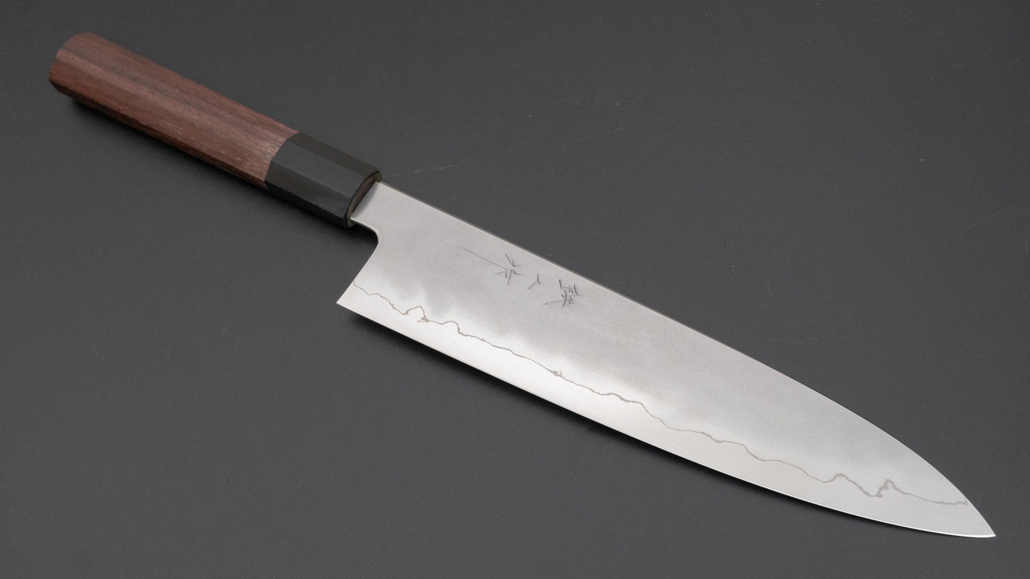 鉄人刃物 銀三 総霞 牛刀 240mm 太平鉄刀木柄 – HITOHIRA