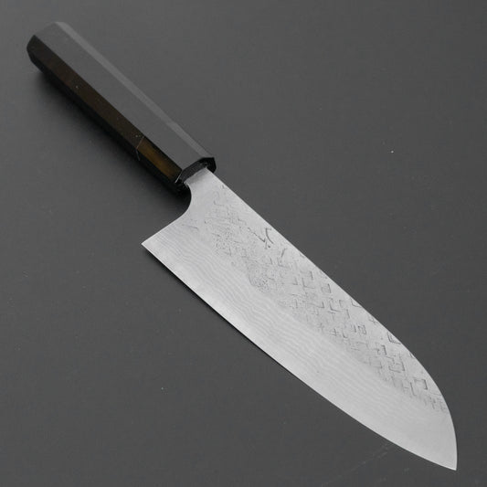 Hitohira Echizen Forged VG XEOS Santoku 165mm Ebony Handle
