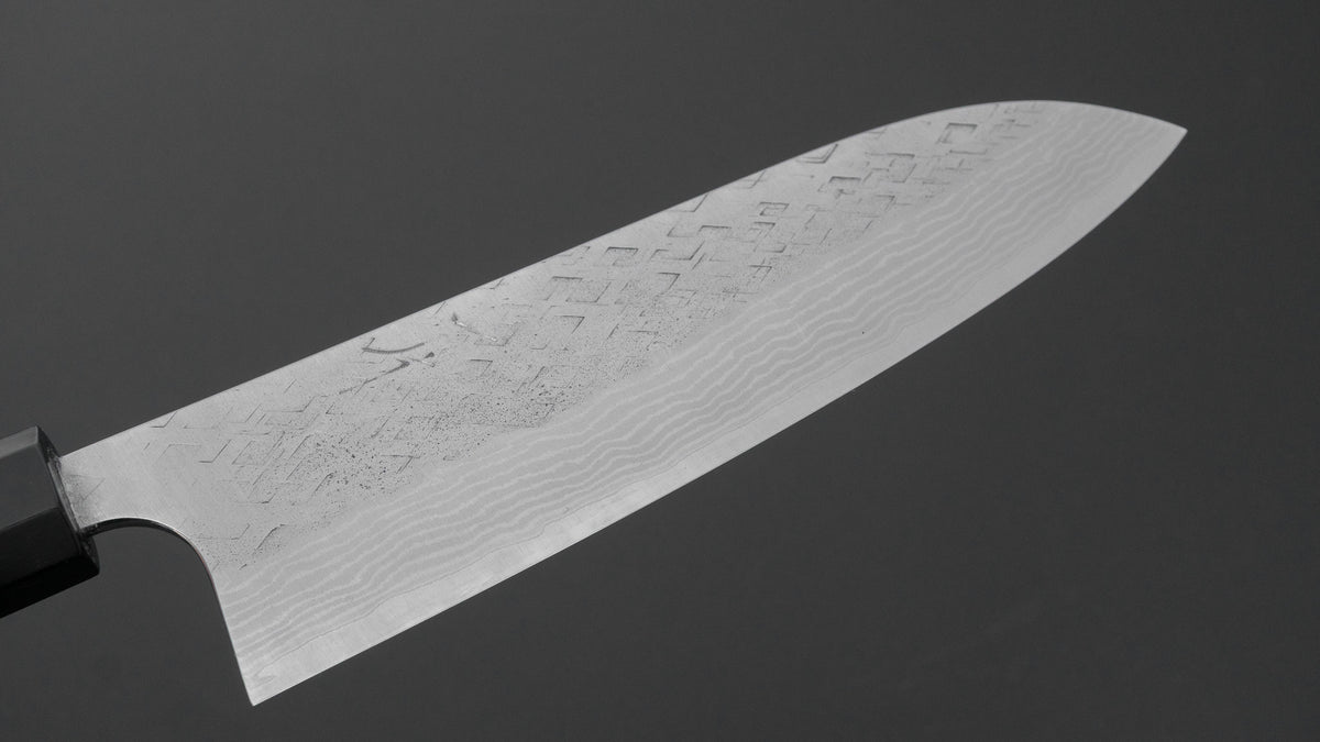 Hitohira Echizen Forged VG XEOS Santoku 165mm Ebony Handle