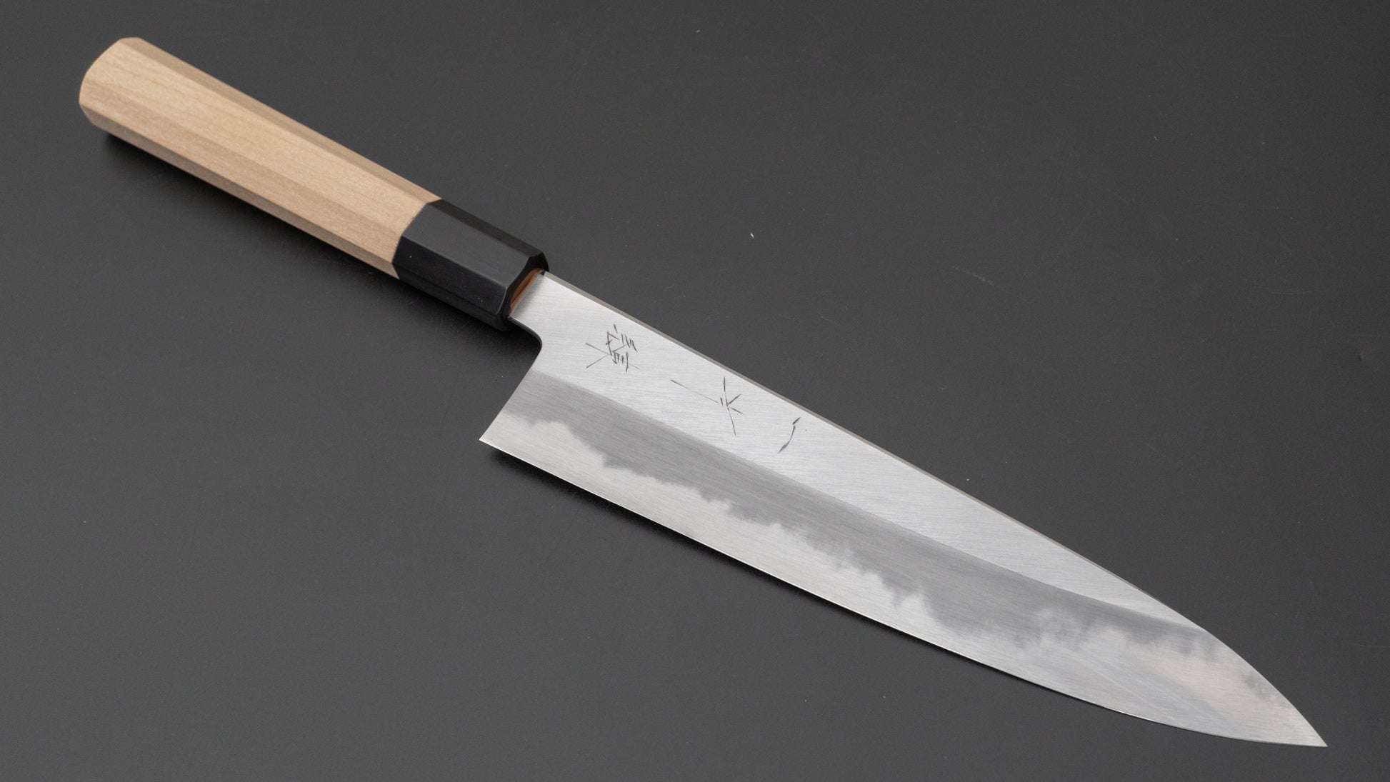 Hitohira Tanaka Ren White #2 Gyuto 210mm Ho Wood Handle - HITOHIRA