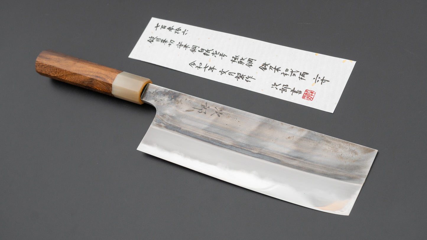 Jiro Tsuchime Wa Nakiri 180mm Taihei Tagayasan Handle (#736)