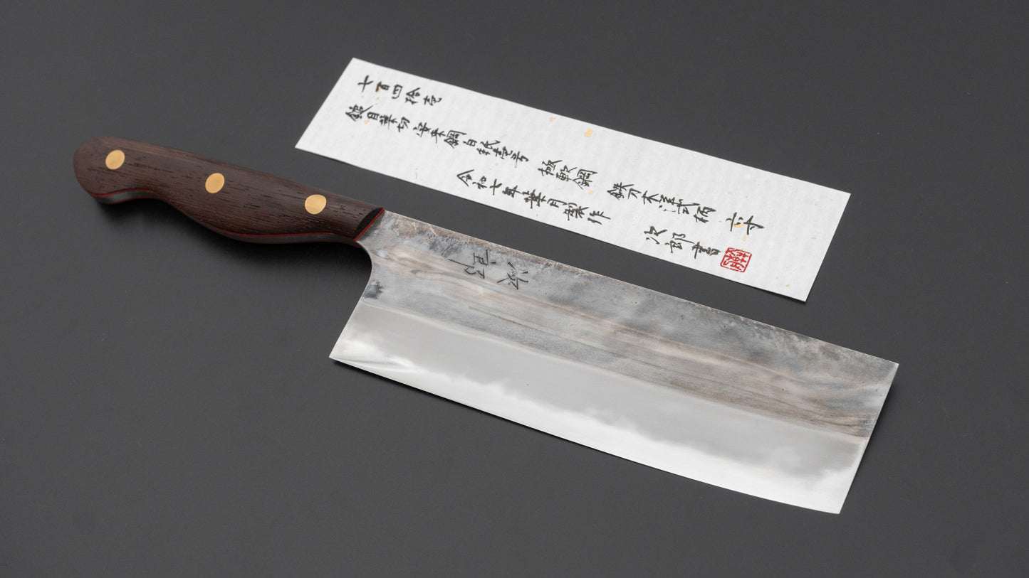 Jiro Tsuchime Yo Nakiri 180mm Tagayasan Handle (#741)
