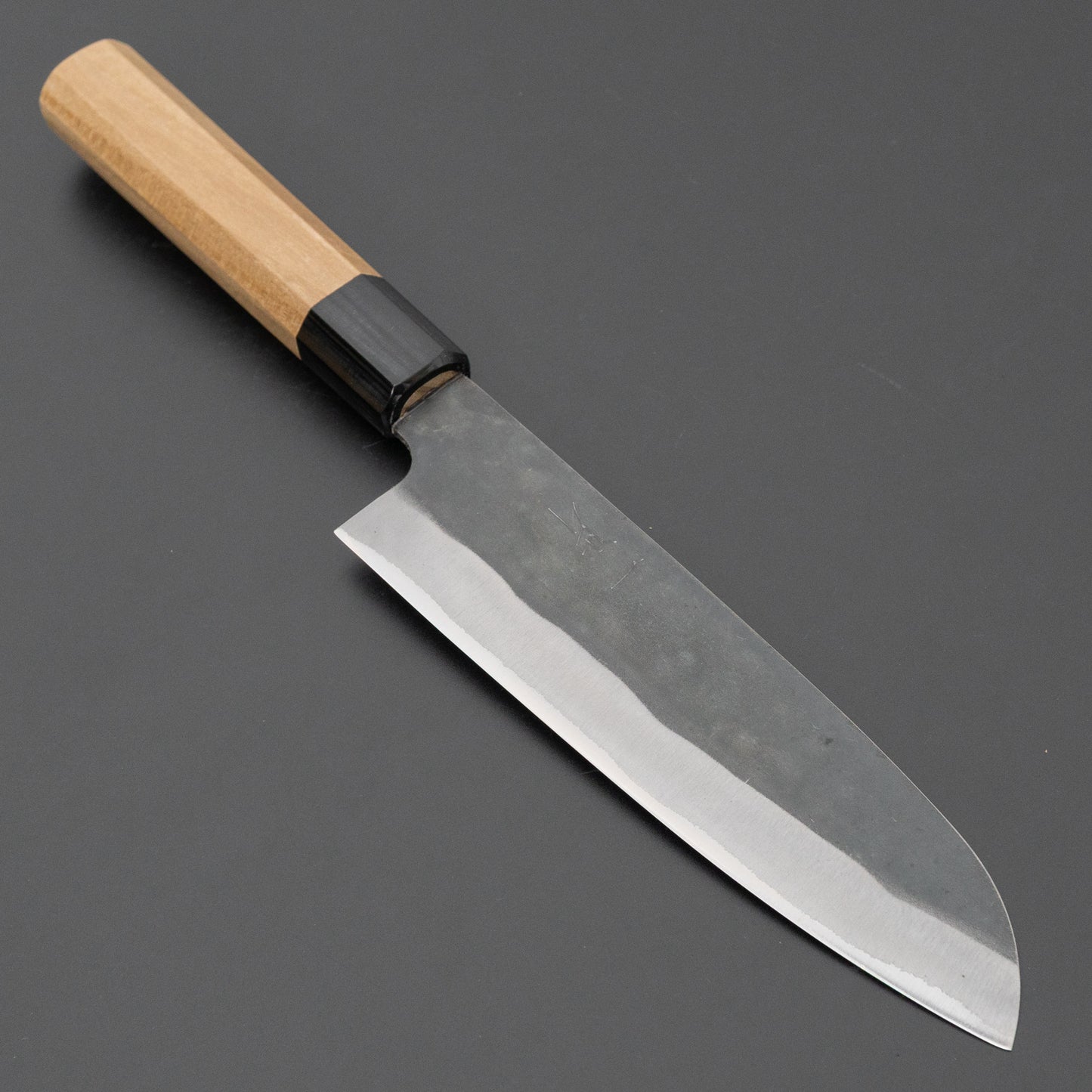 Hitohira Hizen Kurouchi Blue #1 Stainless Clad Santoku 165mm Ho Wood Handle