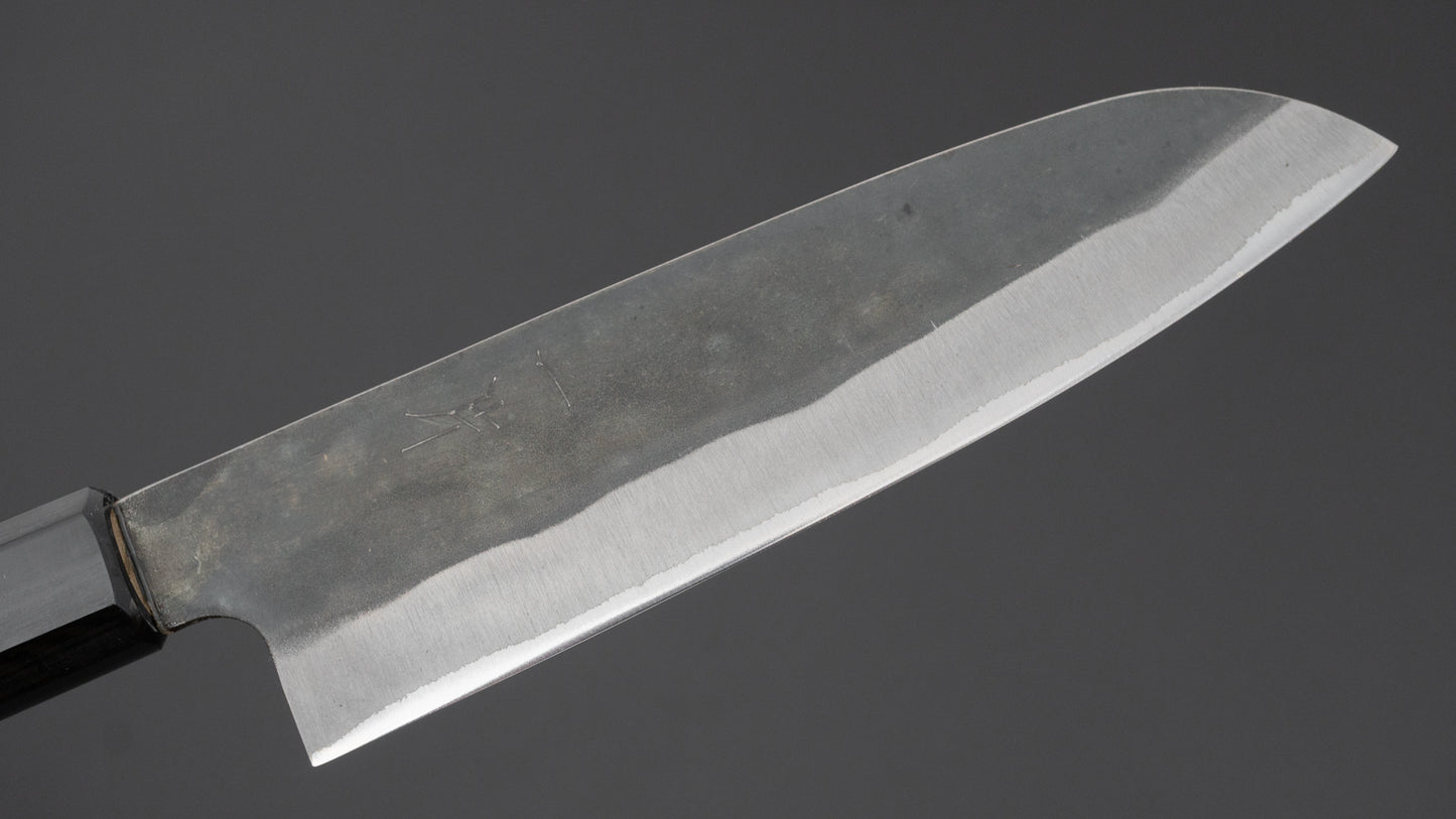 Hitohira Hizen Kurouchi Blue #1 Stainless Clad Santoku 165mm Ho Wood Handle
