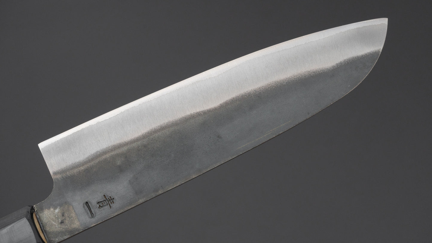 Hitohira Hizen Kurouchi Blue #1 Stainless Clad Santoku 165mm Ho Wood Handle