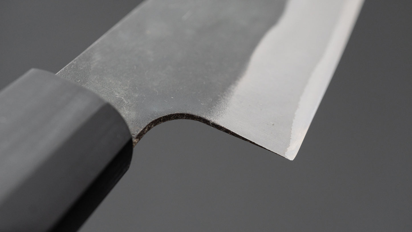 Hitohira Hizen Kurouchi Blue #1 Stainless Clad Santoku 165mm Ho Wood Handle