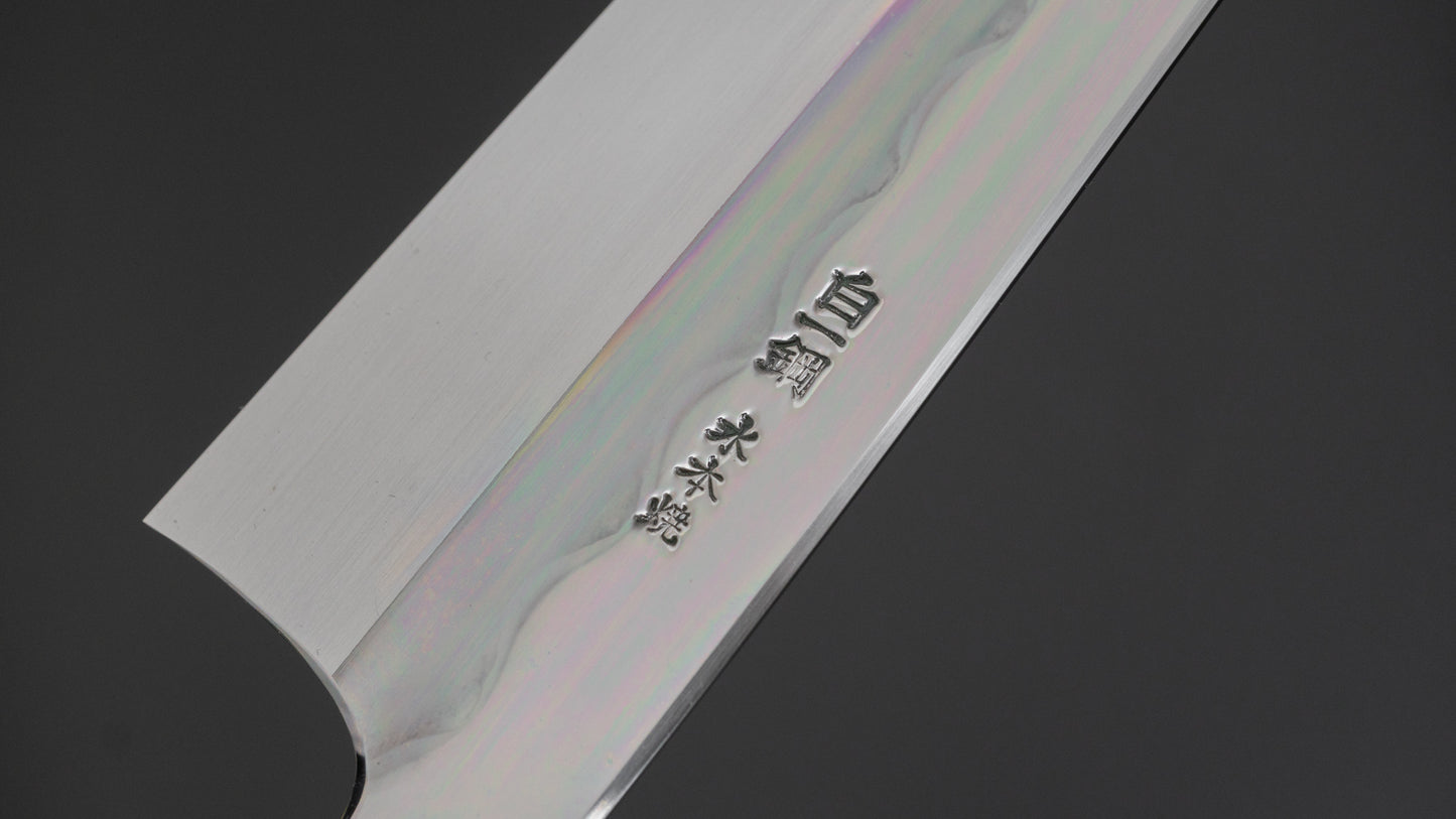 Hitohira Togashi White #1 Mizu Honyaki Gyuto 240mm Taihei Ebony Handle (#093/ Saya) - HITOHIRA