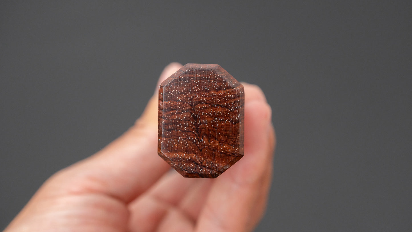 Isamitsu White #1 Stainless Clad Kurouchi Santoku 180mm Rosewood Handle