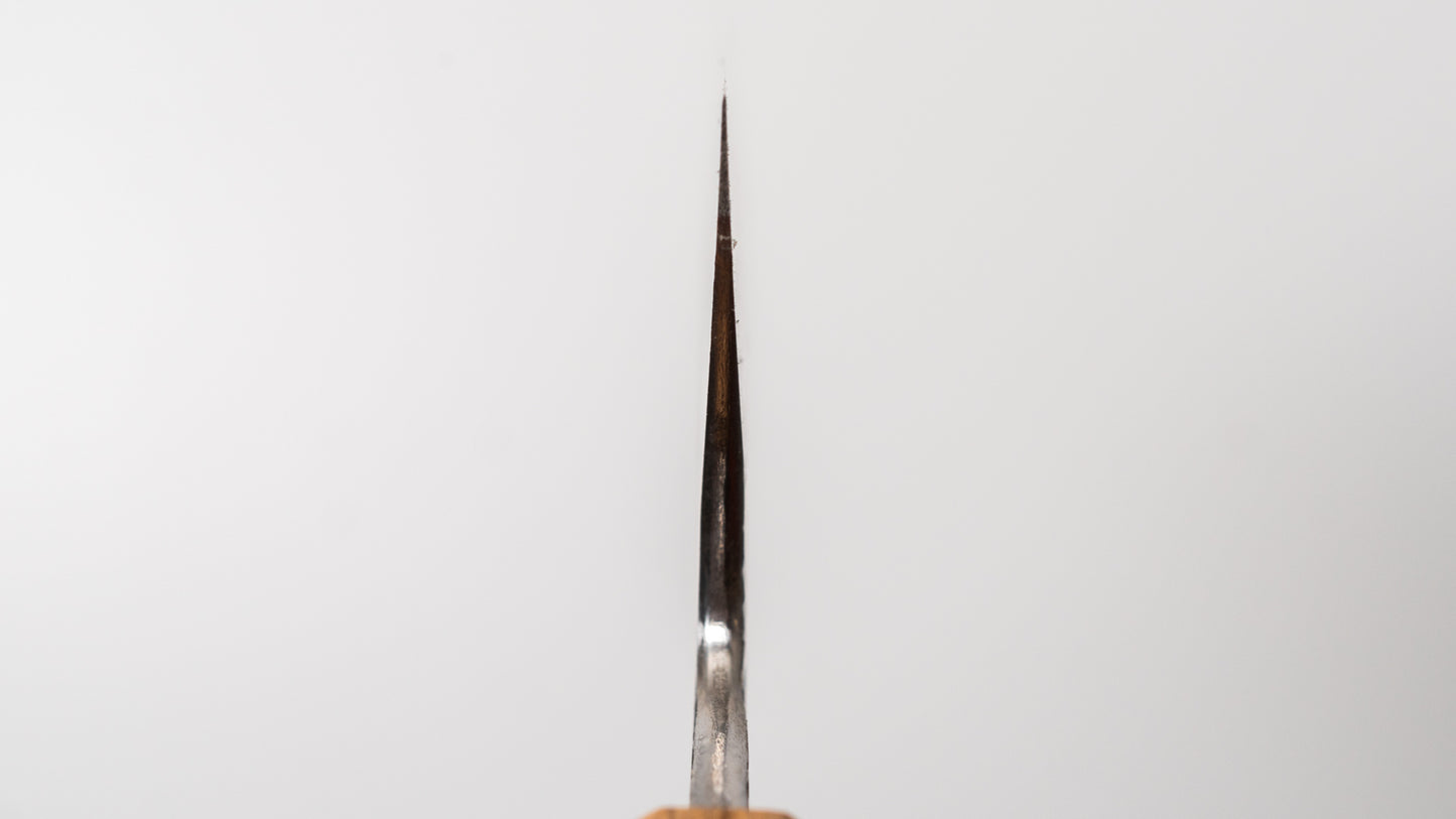 Isamitsu White #1 Stainless Clad Kurouchi Santoku 180mm Rosewood Handle