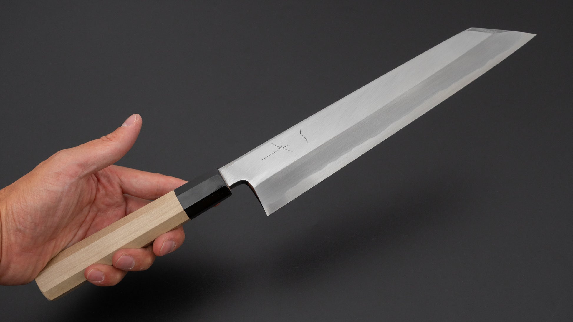 Hitohira Tanaka Mosuke Blue #1 Kiritsuke 240mm Ho Wood Handle (Saya)